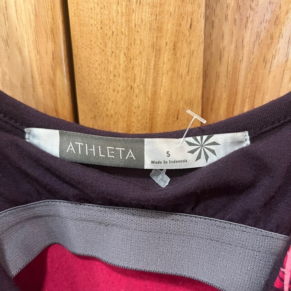 NWOT Athleta Kindred Cami Tank Dress Shelf Bra Adjustable Straps Stretch Maroon - Picture 3 of 5